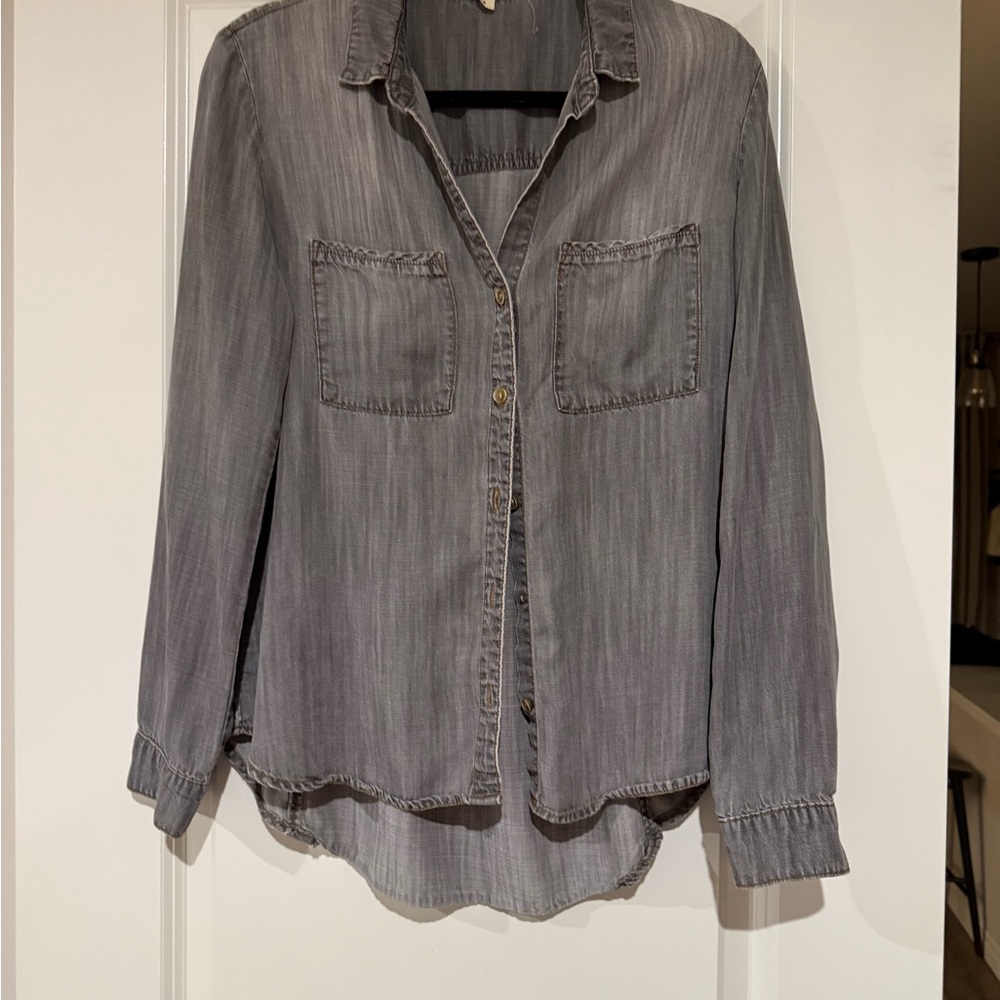 Cloth & Stone - Chambray Shirt - Grey Wash (Size S)
